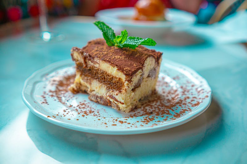 Tiramisu dessert with espresso and mascarpone
